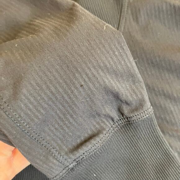 Lululemon Sz 4 In Flux Jacket Black Hooded Track Jacket Fitted Running Active - Picture 14 of 16